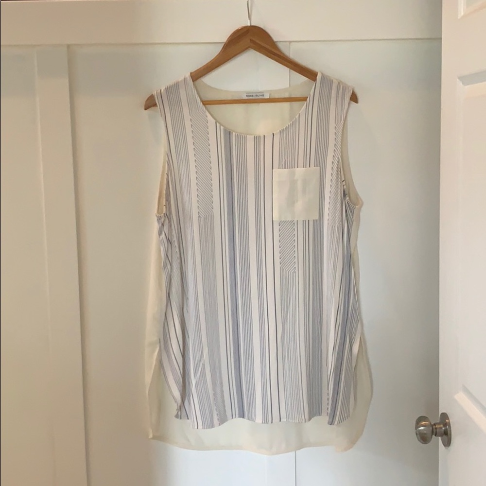 Rose + Olive Cream & Blue Tank!